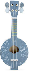 Label Label Holz Banjo Blau Label Label Holz Banjo Blau