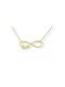 Necklace Infinity from Gold Plated Steel