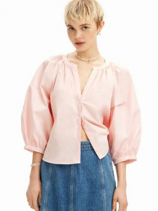 Desigual Bluza de Damă Rosa Palido