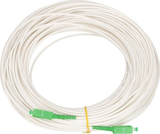 Extralink Καλώδιο Οπτικής Ίνας SC/APC-SC/APC 20m Λευκό