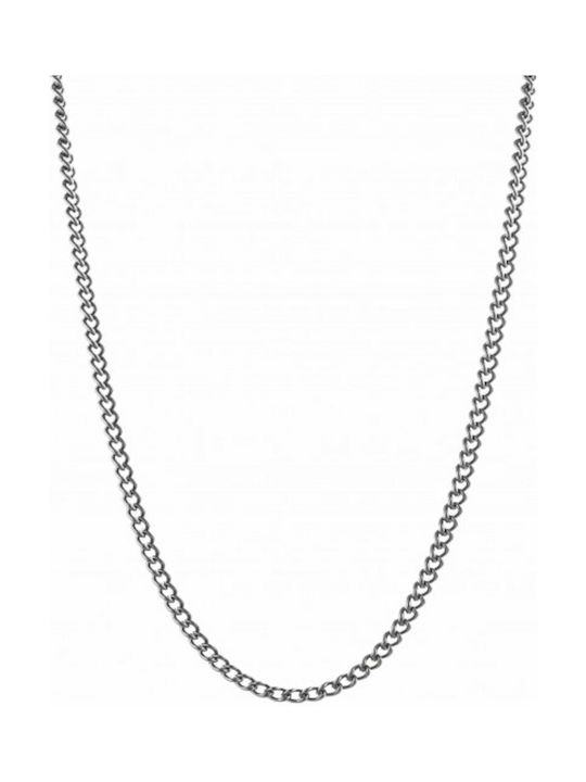 Unisex chain steel 316L silver Art03509