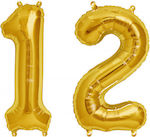 Μπαλόνι Τεράστιο 100εκ ,Χρυσό- Αριθμός 12 -,αποστέλλεται ξεφούσκωτο 2 τ.μ.χ. gold