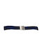 Strap PU with curl Blue 24mm