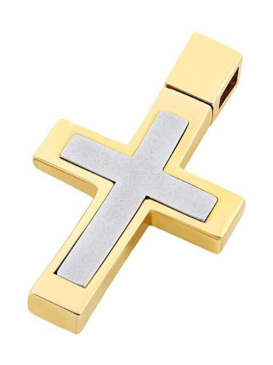 14K Gold männliches Kreuz, T02419