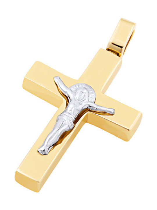 14K Gold male cross, T02219