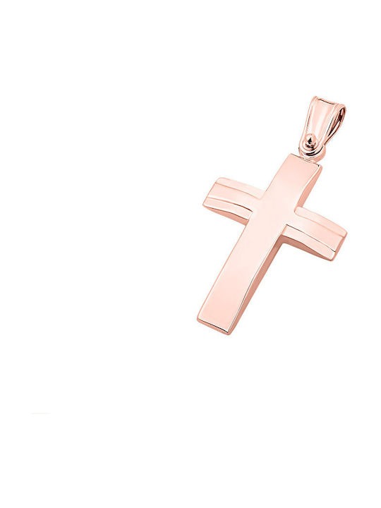 9K Pink gold men's cross, T02219