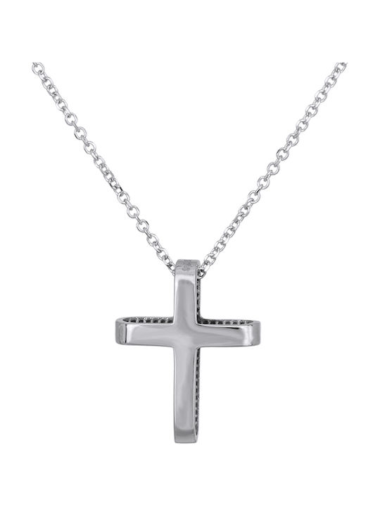 Women's cross K14 in white gold 028908 028908 028908 Gold 14 Carat