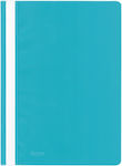 Kangaro Folder with Transparent Cover and PP Clip Turquoise