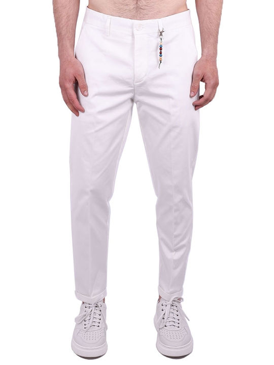 Παντελόνι υφασμάτινο chino τσέπη λευκό Off white