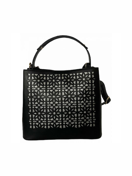 24023 WOMEN'S SHOULDER BAG BLACK BK