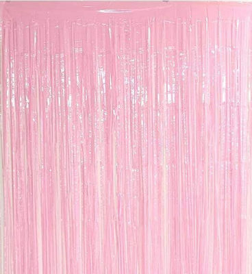 Pink Foil Decoration Curtain