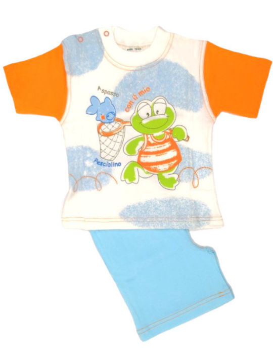 Baby Train Pijama Turtle Pajama alb