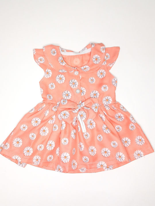 Baby dress salmon ¨Daisies¨