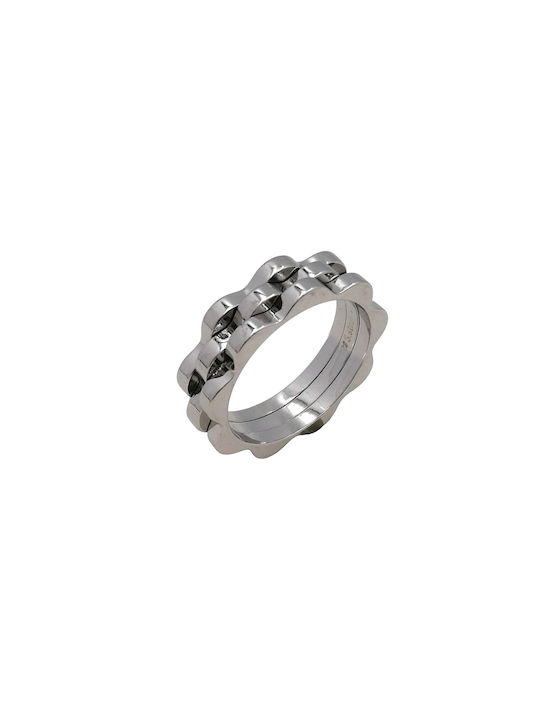 Steel Ring Silver 7mm 1pc