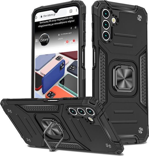 Orso Ringstand Umschlag Rückseite Schwarz (Galaxy A55)