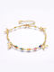 Stainless Steel Bracelet Moon Charms Gold 21cm 1pc