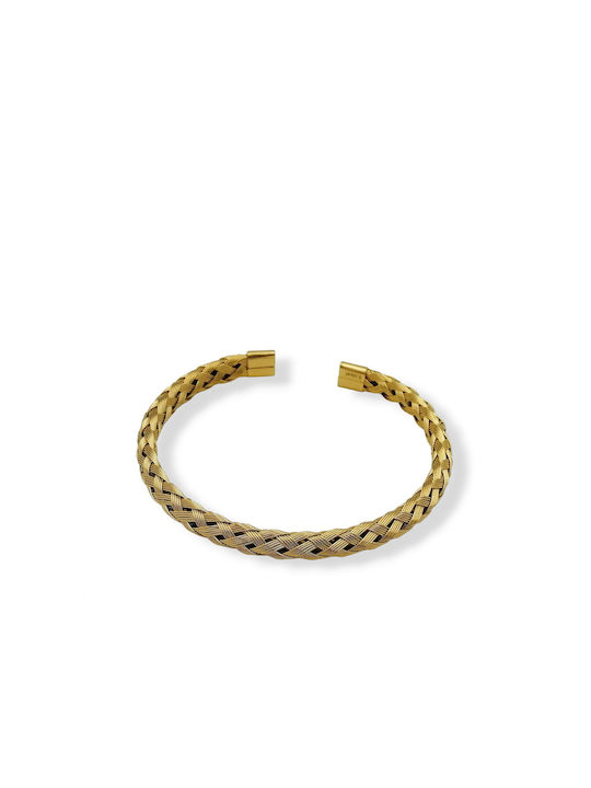 Steel Men's Braided Gold Bracelet 7cm 1pc