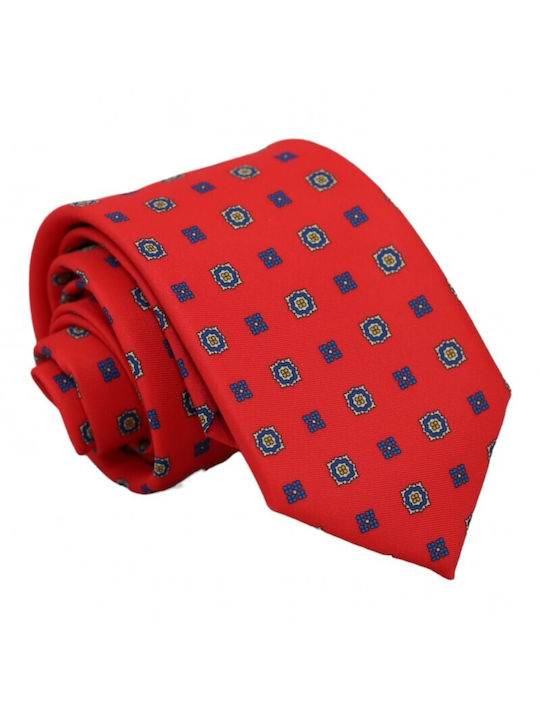 Erika Men's Tie Knitted Printed Red/Blue Design