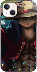 Apple iPhone 13 Mini - Σχέδιο One Piece Luffy (Μαύρη Σιλικόνη)