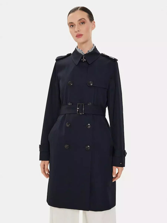 Women's Blue Trench Coat