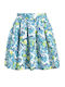 Ble Resort Collection Mini Skirt Turquoise/yellow