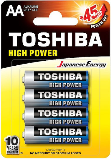 Toshiba Αλκαλικές Μπαταρίες AA 1.5V 4τμχ