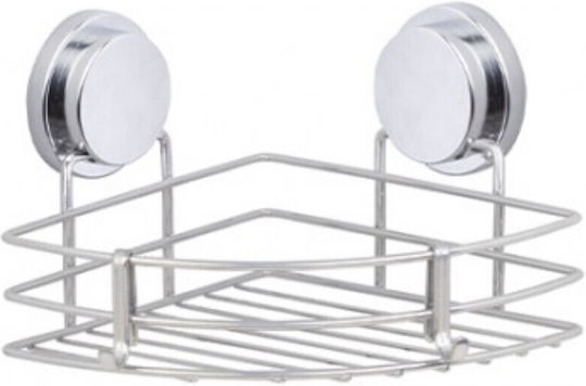 Metalife Ecke An der Wand montiert Badezimmerregal Metallisch Silber