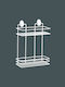 Metalife Стенен Рафт за баня Метален 24x11x32.5см