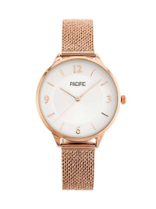 Pacific Uhr mit Rose Gold Metallarmband