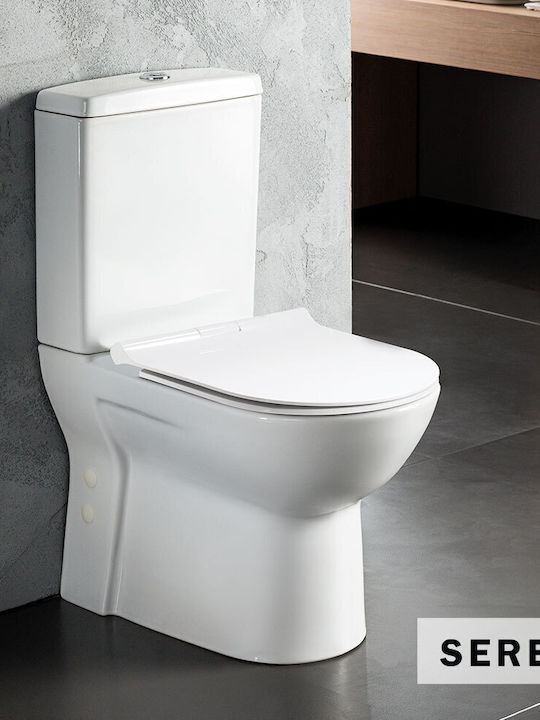 Serel Floor-Standing Toilet with Slim Cover Soft Close White