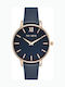 Paul Lorens Γυναικείο Ρολόι 38mm Μπαταρίας με Navy Μπλε Δερμάτινο Λουράκι