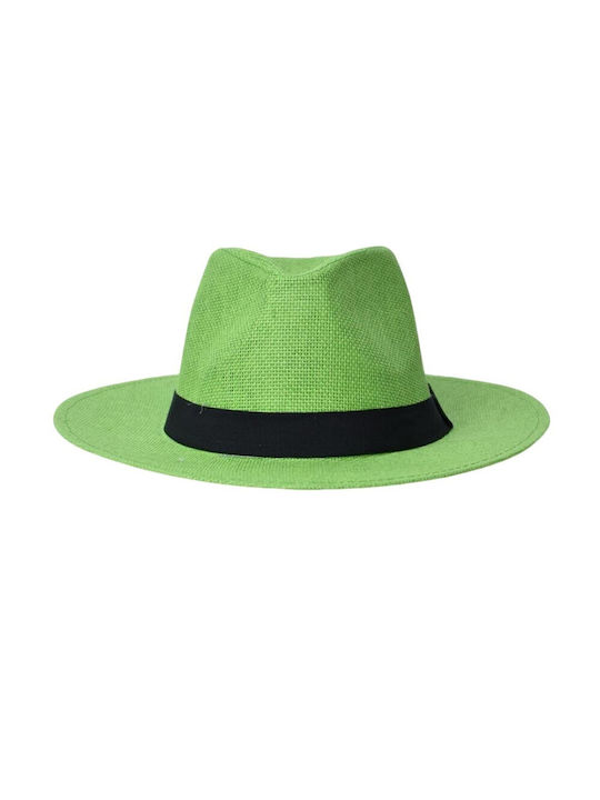 Black Hat with Green Ribbon 24748