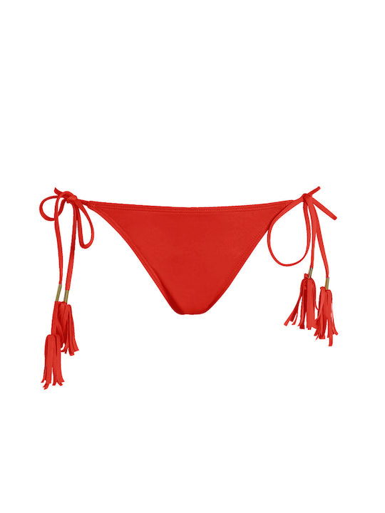 Bluepoint Bikini Slip with Ties Red