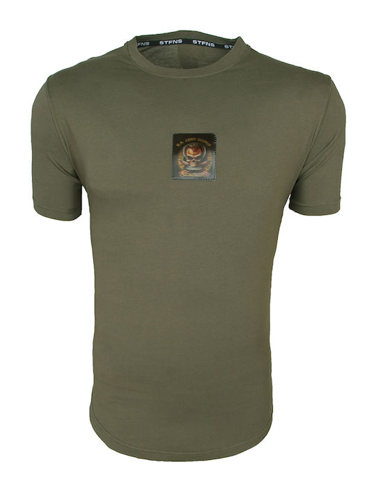 Stefansxxl Herren Kurzarmshirt Khaki