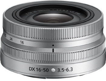 Nikon Crop Φωτογραφικός Φακός NIKKOR Z DX 16-50mm F/3.5-6.3 VR Wide Angle Zoom για Nikon Z Mount Ασημί