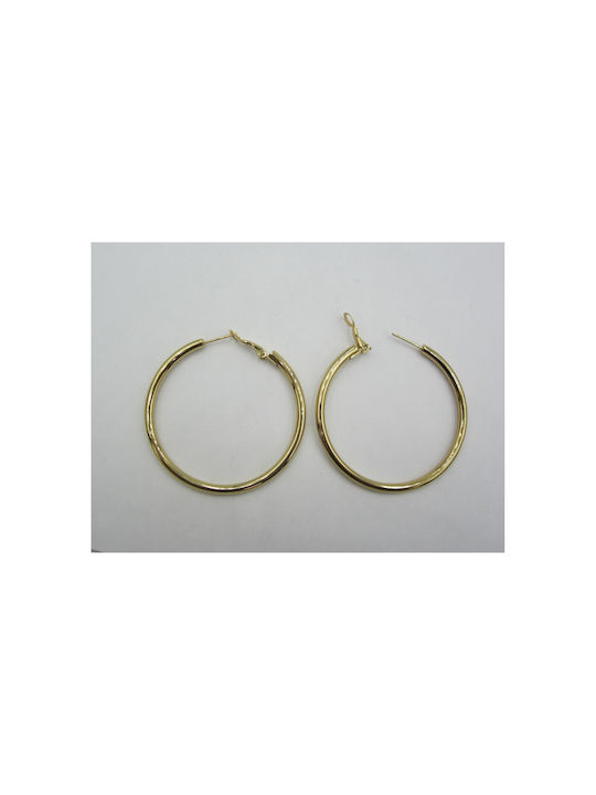 Stainless Steel Gold Hoop Earrings 48x3mm 1 Pair