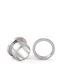 Flesh Tunnel Plug Surgical Steel Silver 16mm 1pc