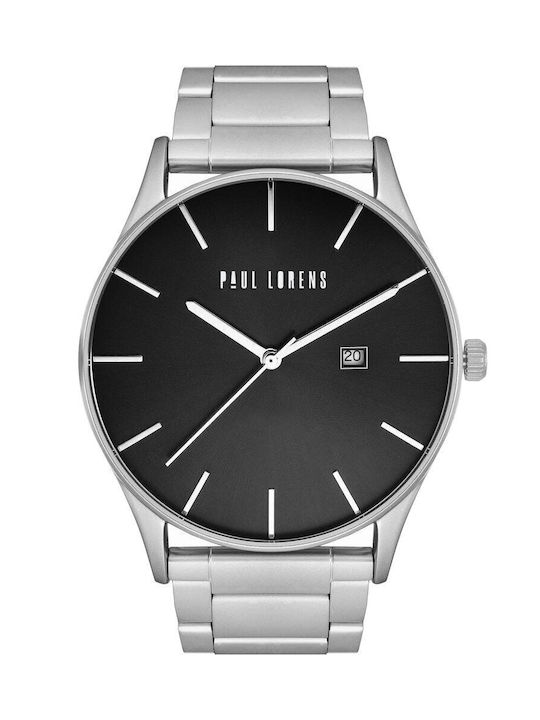 Paul Lorens Watch Battery with Silver Metal Bracelet