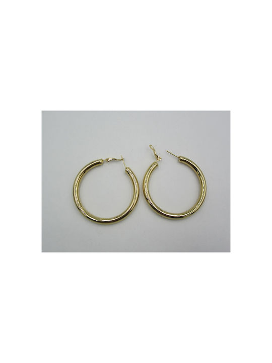 Stainless Steel Gold Hoop Earrings 45x5mm 1 Pair