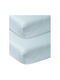 Meyco Baby Sheet Crib Cotton Fitted Light Blue Light Blue 60x120cm