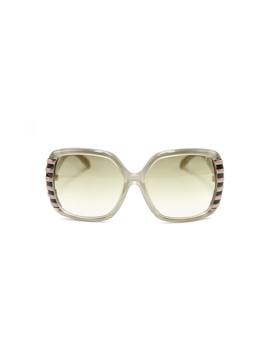 Roberto Cavalli Women's Sunglasses with Beige Plastic Frame and Beige Gradient Lens CCBH658S-01B