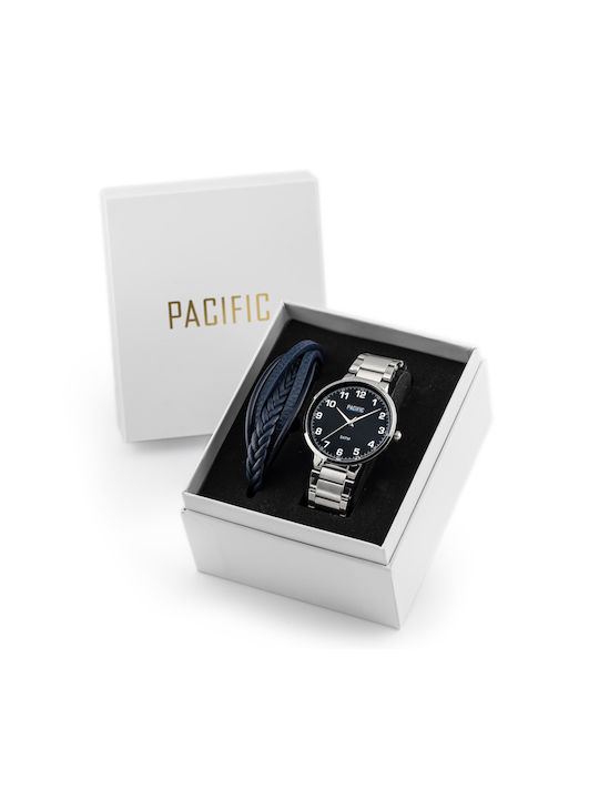 Pacific Uhr Batterie mit Silber Metallarmband