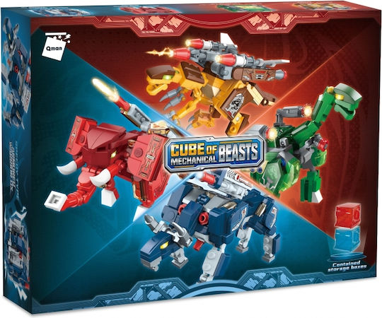 Qman Блокчета Mechanical Beasts, Cube with Armored Monsters за 6+ години години 177бр