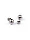 Stainless Steel Stud Earrings Silver 8mm 2 Pairs