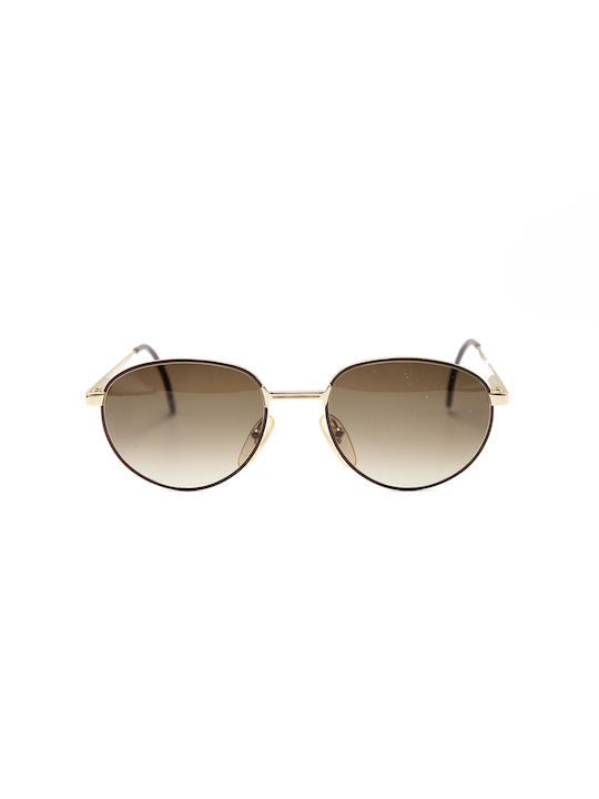 Marco Polo Ellis Sunglasses with Gold Metal Frame and Brown Gradient Lens