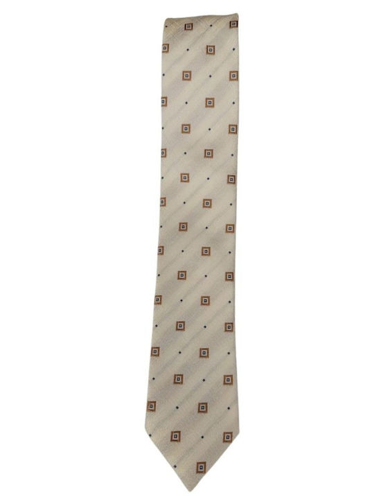 Monte Napoleone Men's Tie in Beige Color