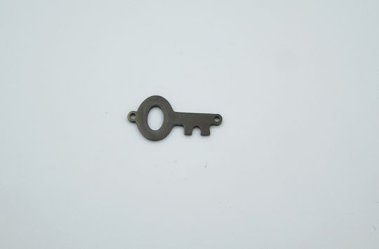 Metallic Threaded Motif for Jewelry in Shape Key 2.1x1.1cm. Set 3pcs