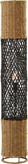 Metall-paper Rope Stehleuchte H120xB20cm. mit Fassung für Lampe E27 Beige