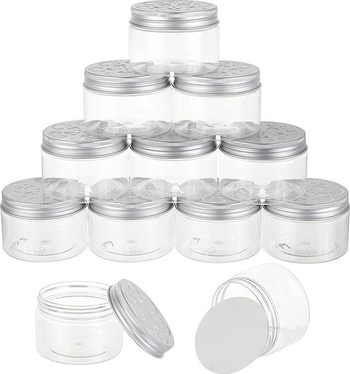 Βαζάκι Πλαστικό με Καπάκι 120ml (4τμχ)