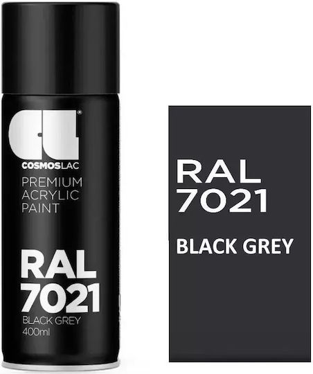 Premium Acrylic Spray Paint Black Grey Ral 7021 Gloss Cosmoslac N420